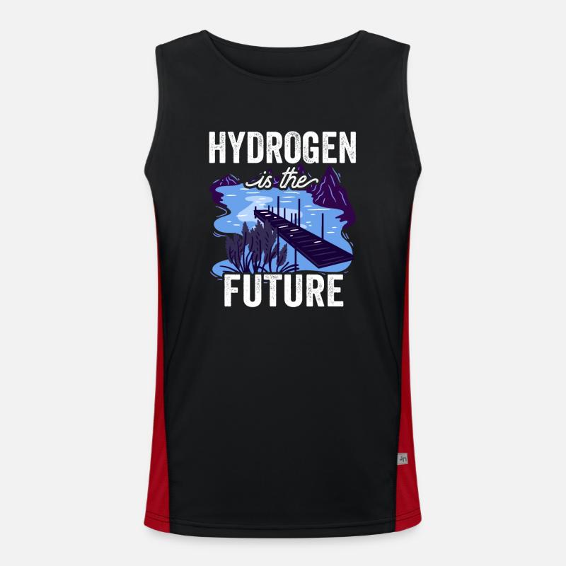 Wasserstoff Ist Die Zukunft Element Hydrogen Funktionelles Kontrast-Tank Top für Männer 