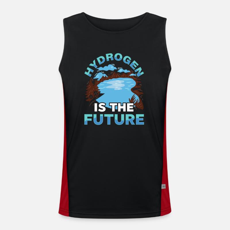 Hydrogen is the future Hydrogen Element Men's Functional Contrast Tank Top 