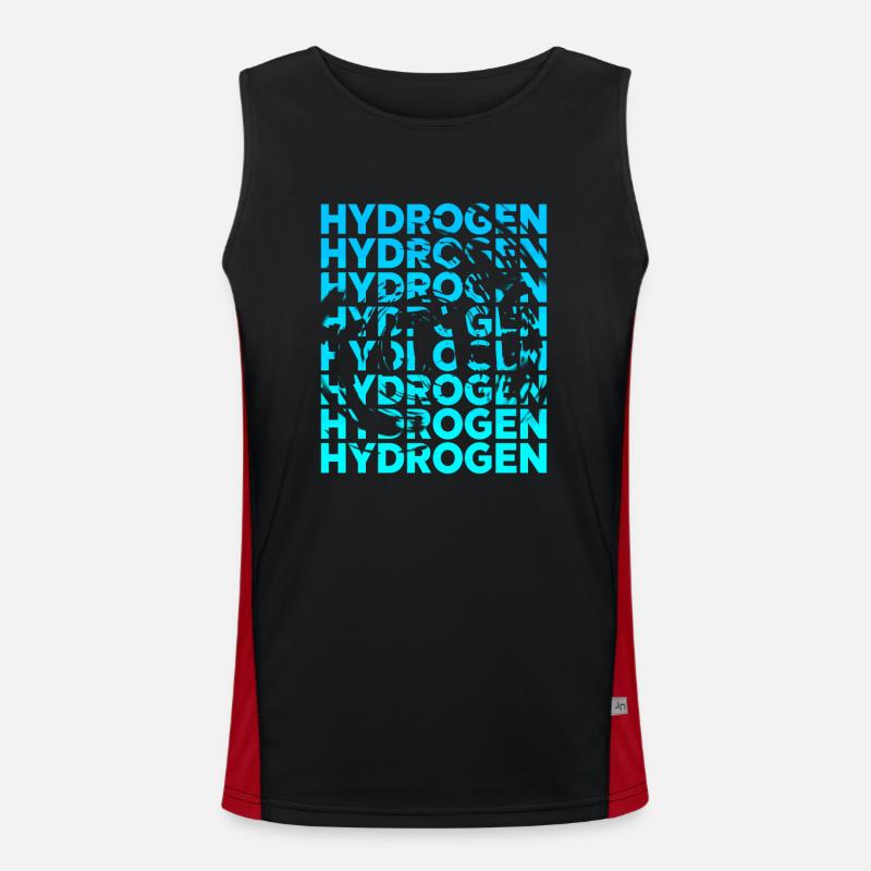 Wasserstoff Hydrogen Energie Element Funktionelles Kontrast-Tank Top für Männer 