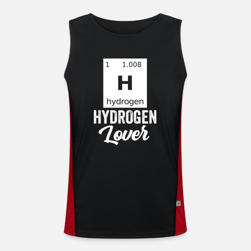 Brint elsker element brint energi - Funktionel kontrast tanktop til herrer - sort/rød
