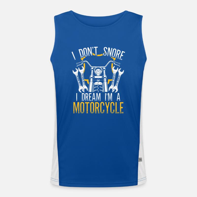 Ich Träume, Ich Bin Ein Motorrad Funktionelles Kontrast-Tank Top für Männer 