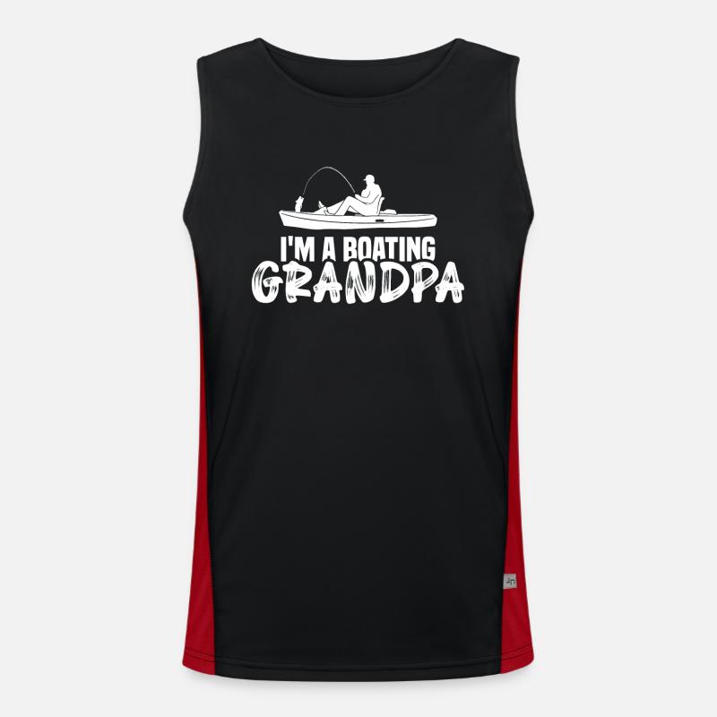 Ich Bin Ein Bootfahrender Opa Bootfahren Boot Funktionelles Kontrast-Tank Top für Männer 