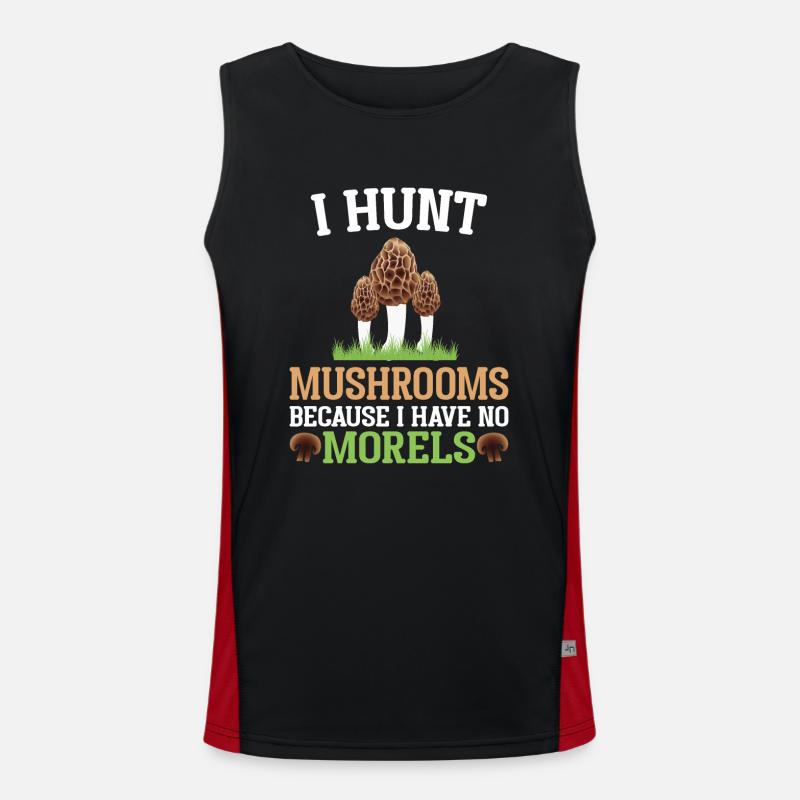 Chasse aux champignons Chercheurs de champignons Champignons Morelles Champignons de la forêt Débardeur respirant contrasté Homme 