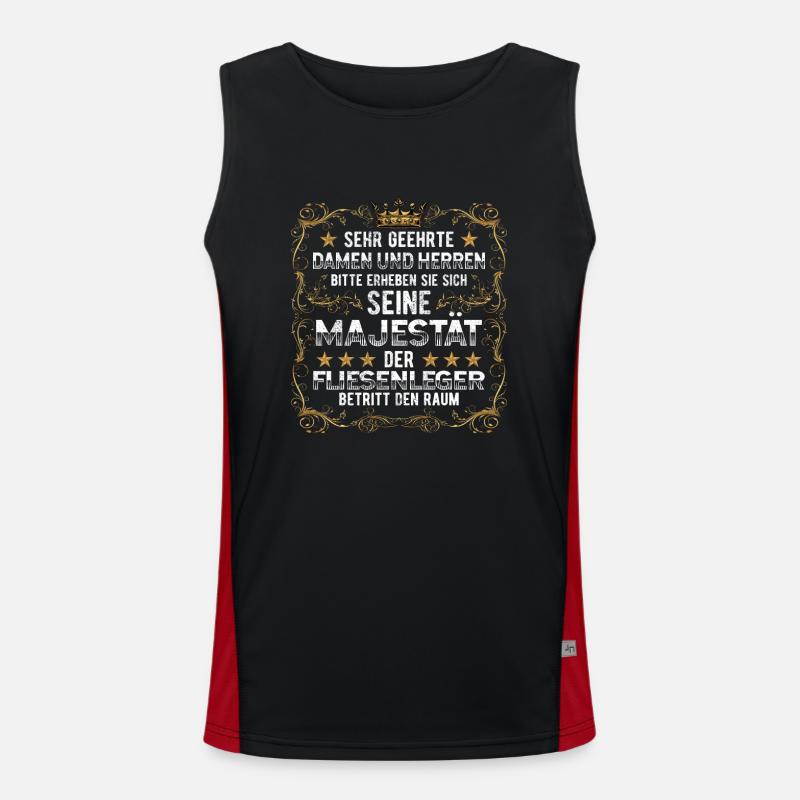 Fliesenleger Funktionelles Kontrast-Tank Top für Männer 