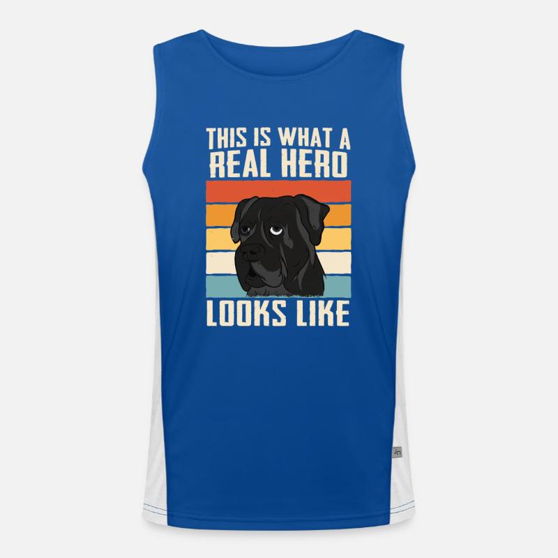 Cane Corso Hund Funktionelles Kontrast-Tank Top für Männer 