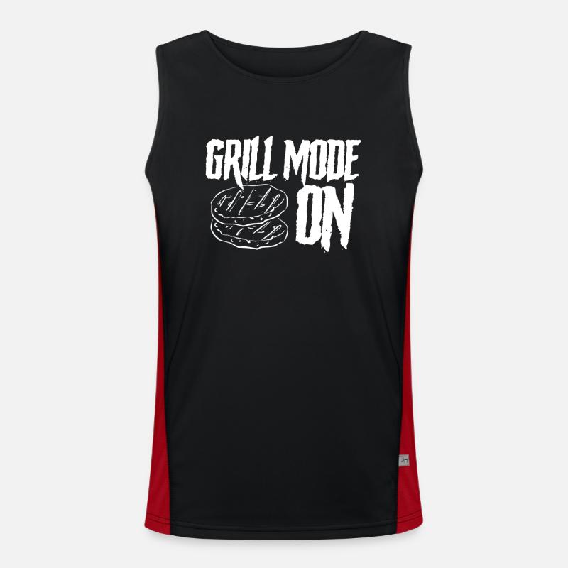 Beef grill mode On Men's Functional Contrast Tank Top 