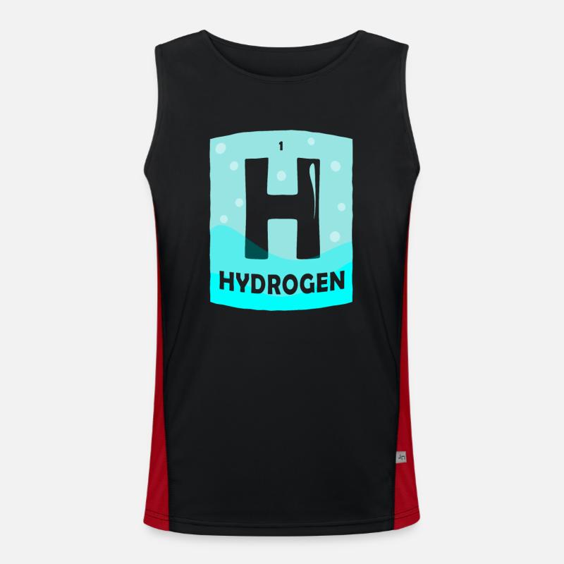 Hydrogène Énergie Hydrogène Élément Débardeur respirant contrasté Homme 