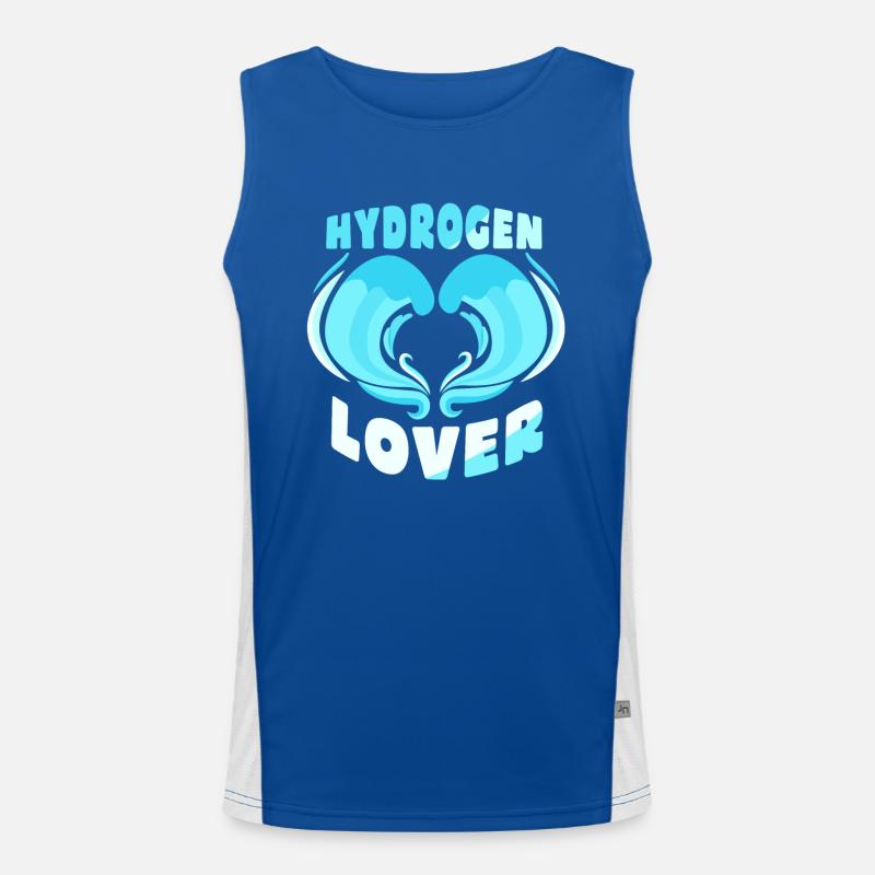 Hydrogen Lover Energy Element Hydrogen Men's Functional Contrast Tank Top 