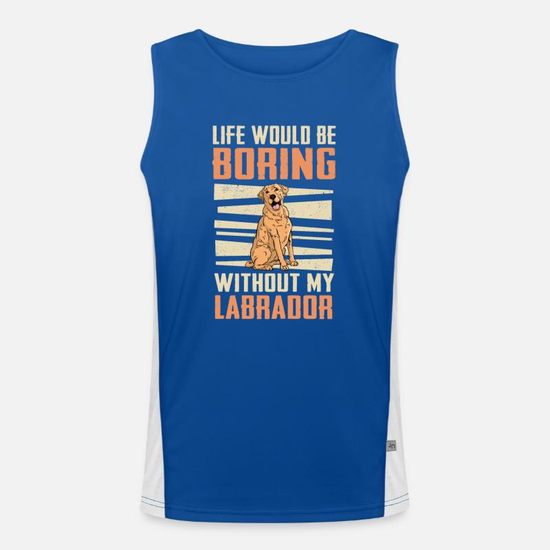 Labrador Hund Funktionelles Kontrast-Tank Top für Männer 