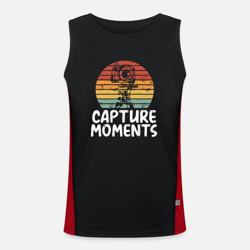 Capture moments with the camera Men's Functional Contrast Tank Top 