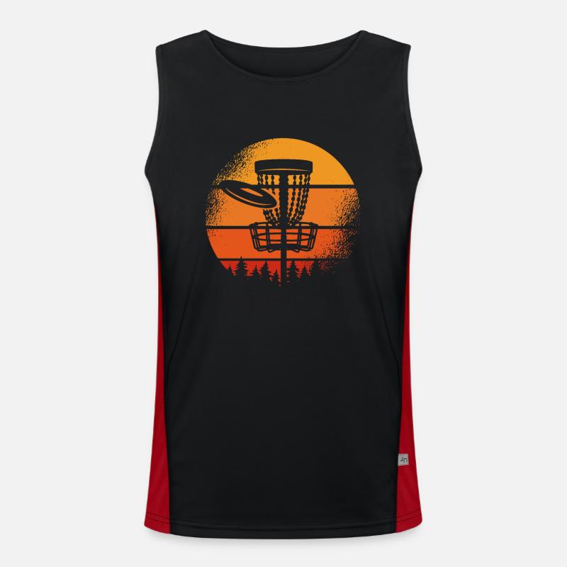 Disc Golf Retro Sun Débardeur respirant contrasté Homme 