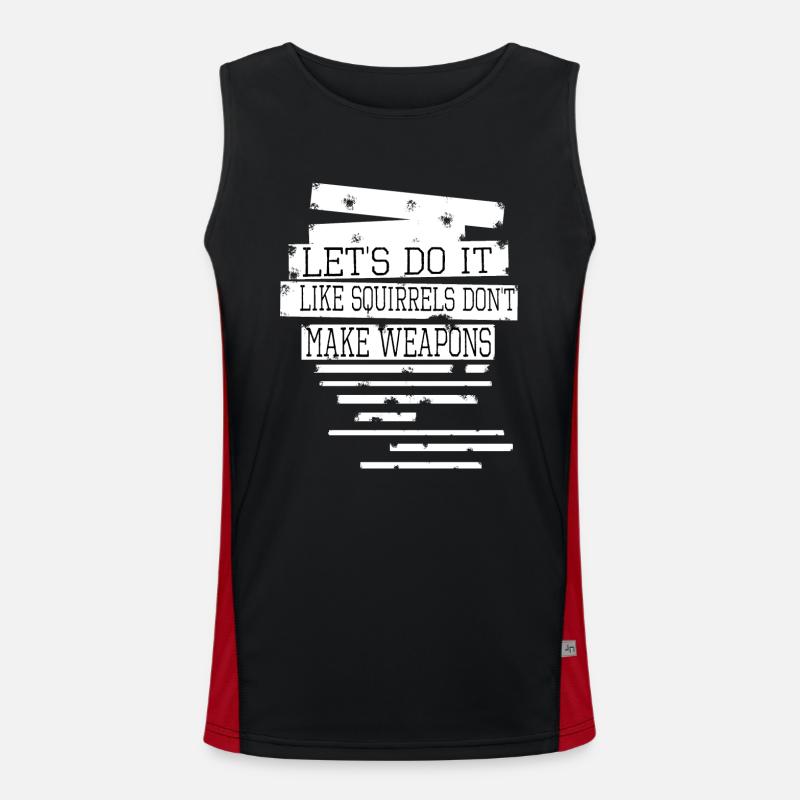 present hippy peace movement birthday Men's Functional Contrast Tank Top 