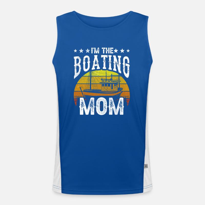 Ich Bin Die Bootfahrende Mutter Boot Bootfahren Funktionelles Kontrast-Tank Top für Männer 