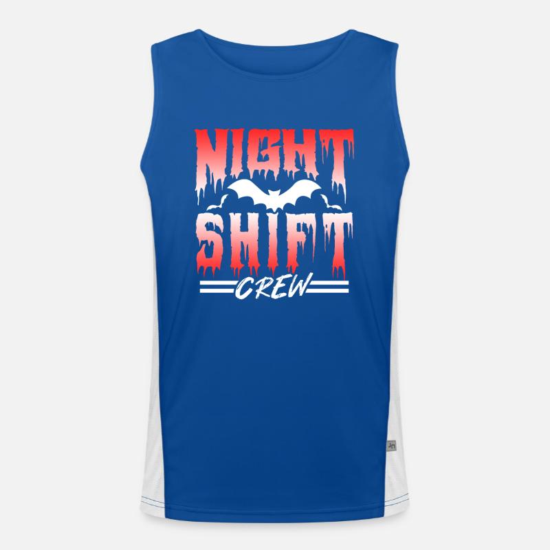 Team Night Shift Colleague Night Shift Work Men's Functional Contrast Tank Top 