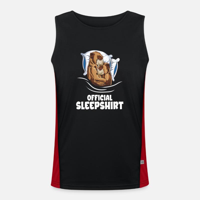 Süßes Erdmännchen Schlafoutfit Kinder Mama Papa Funktionelles Kontrast-Tank Top für Männer 