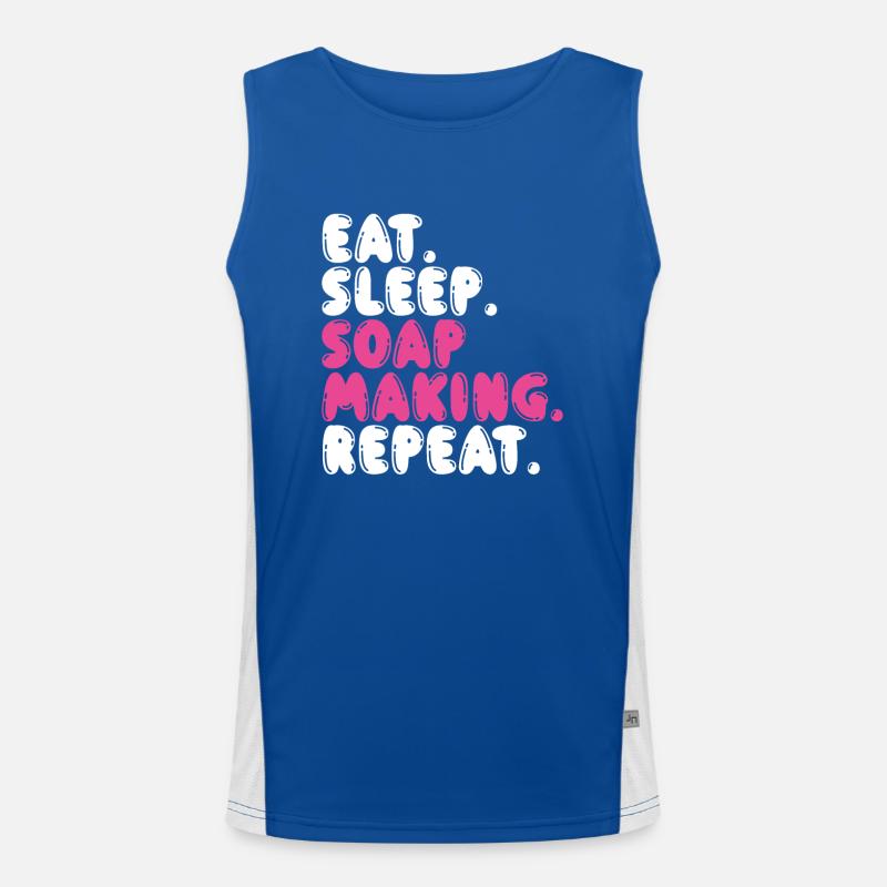 Eating Sleep Making Soap Men's Functional Contrast Tank Top 