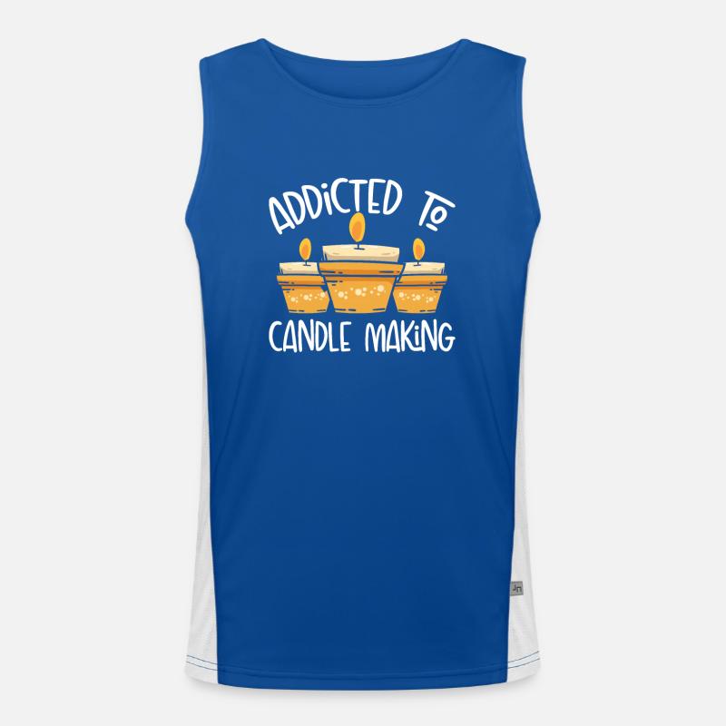 Addicted to candle making Men's Functional Contrast Tank Top 
