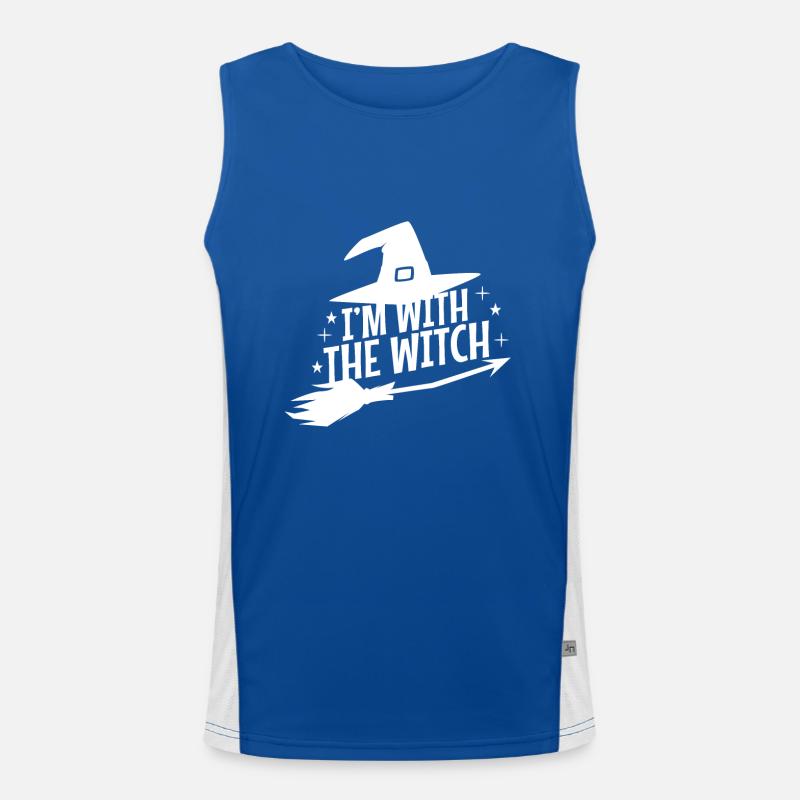 I'm With The Witch Funktionelles Kontrast-Tank Top für Männer 