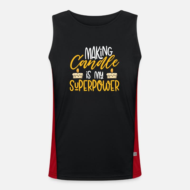 Making candle is my power Men's Functional Contrast Tank Top 