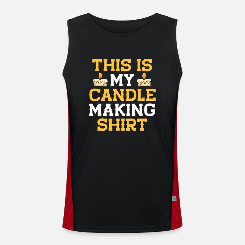 This Is My Candle Making Shirt Men's Functional Contrast Tank Top 