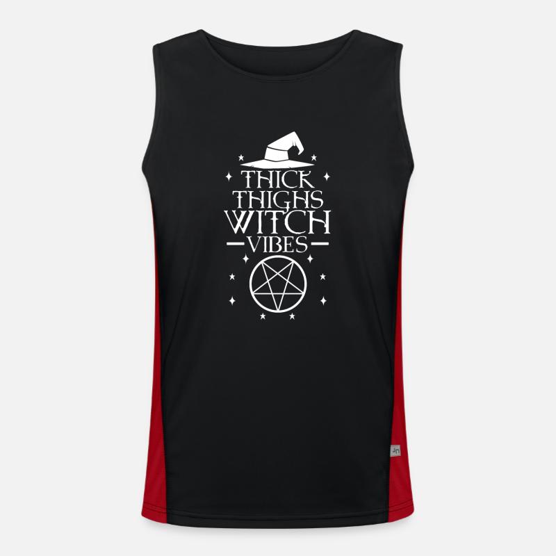 Thick Thighs Witch Vibes Men's Functional Contrast Tank Top 