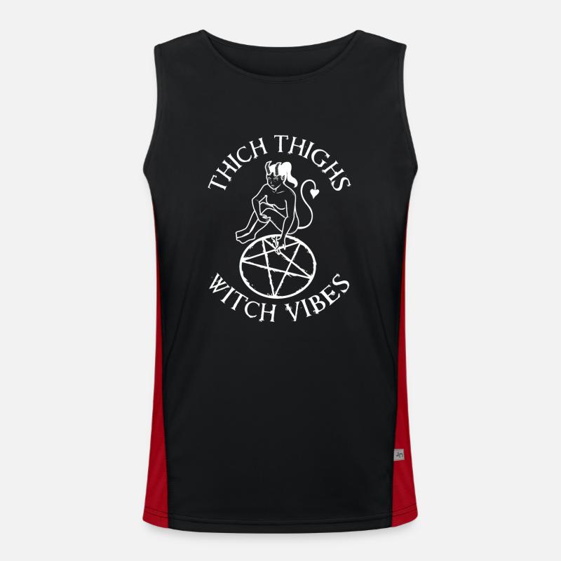Thick Thighs Witch Vibes Men's Functional Contrast Tank Top 