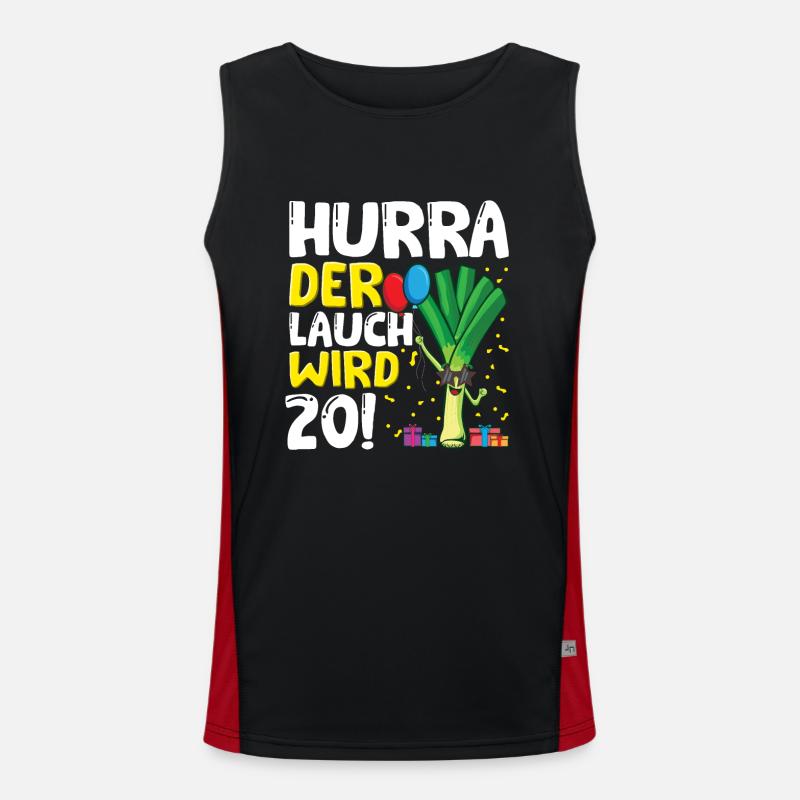 Hurra der Lauch wird 20 Funktionelles Kontrast-Tank Top für Männer 