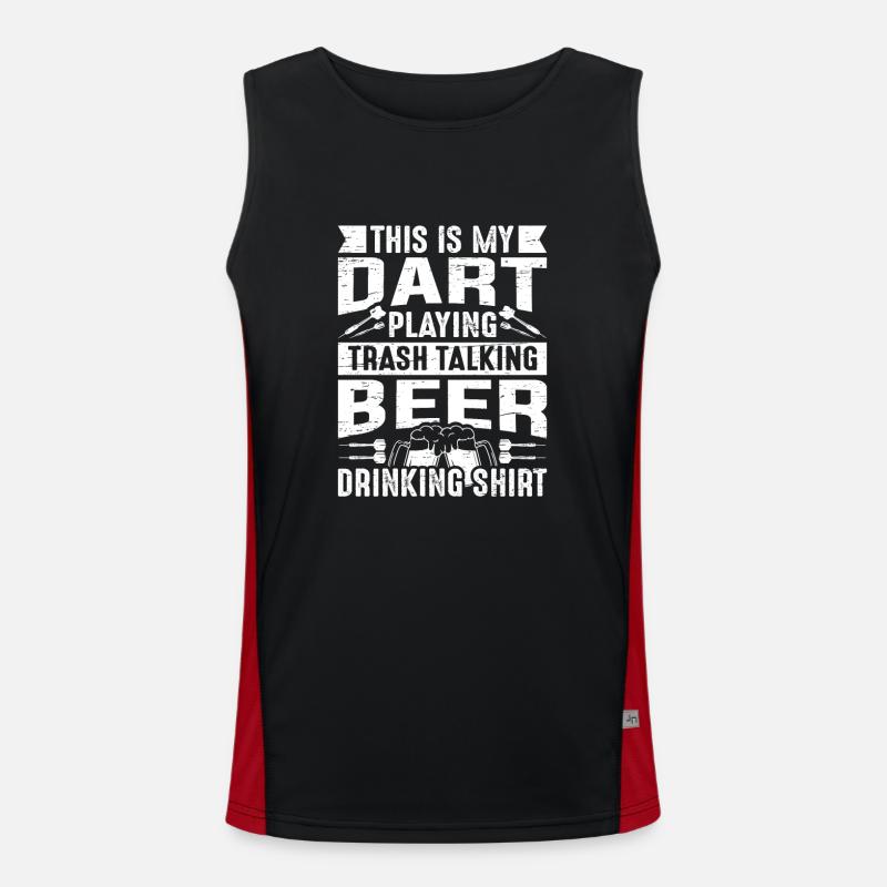 Darts Player Dartboard Das ist mein Dart Playing Funktionelles Kontrast-Tank Top für Männer 