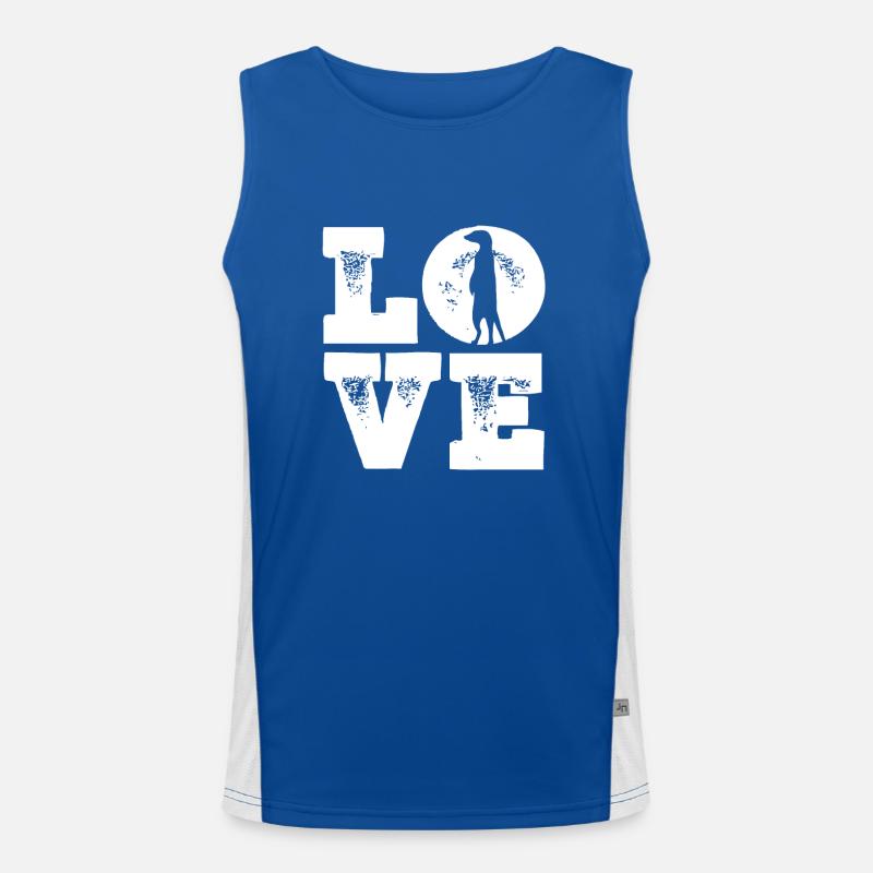 Liebe Erdmännchen Funktionelles Kontrast-Tank Top für Männer 
