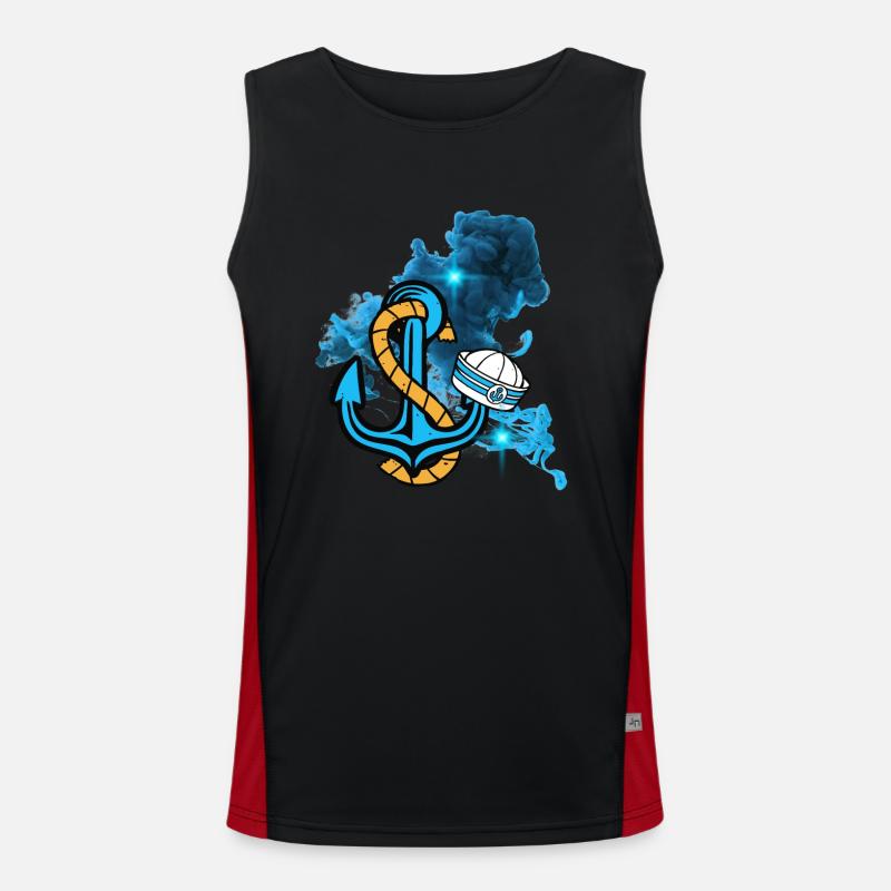 Anker Funktionelles Kontrast-Tank Top für Männer 