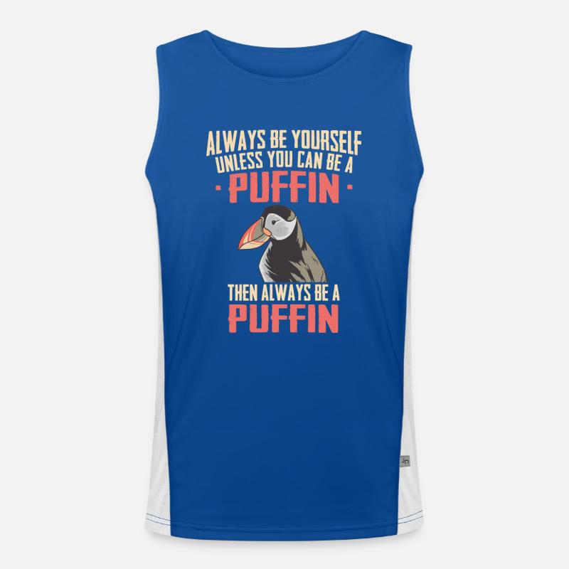 Puffins Seabirds Puffin Men's Functional Contrast Tank Top 