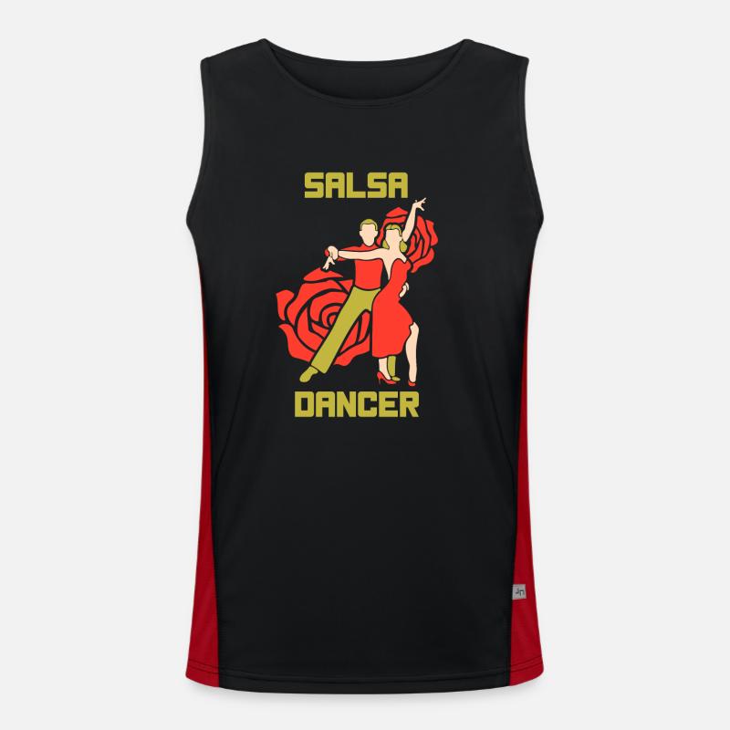 Salsa Dancer Hobby Dancing Dance Men's Functional Contrast Tank Top 