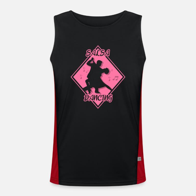 Salsa Dancing Hobby Dance Dancer Men's Functional Contrast Tank Top 