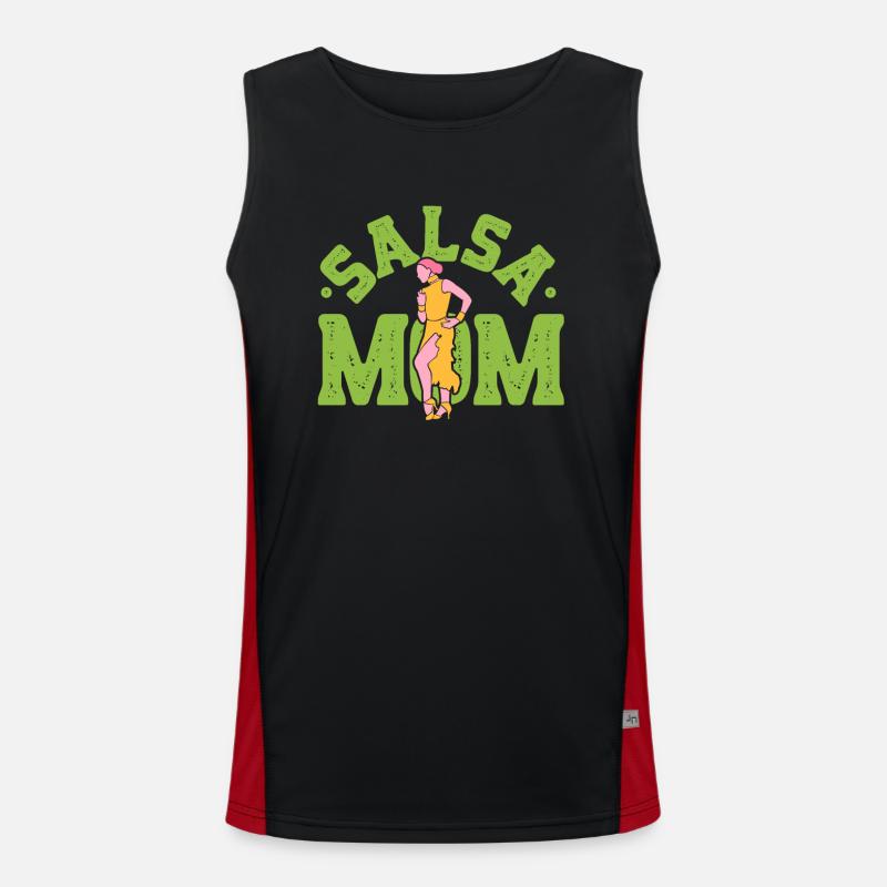 Salsa Mama Tanzen Hobby Tänzer Tanz Funktionelles Kontrast-Tank Top für Männer 