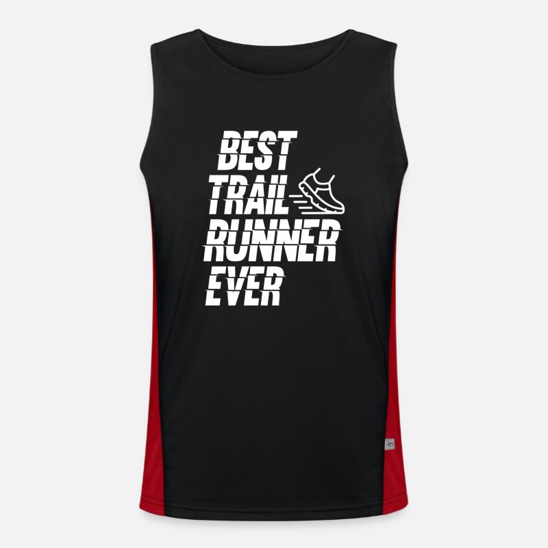 Best Trail Runner ever Running Trail Run Men's Functional Contrast Tank Top 