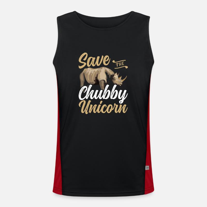 Rettet das Einhorn Funktionelles Kontrast-Tank Top für Männer 