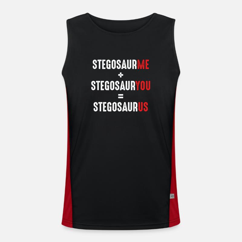 Stegosaurus-liebe Funktionelles Kontrast-Tank Top für Männer 
