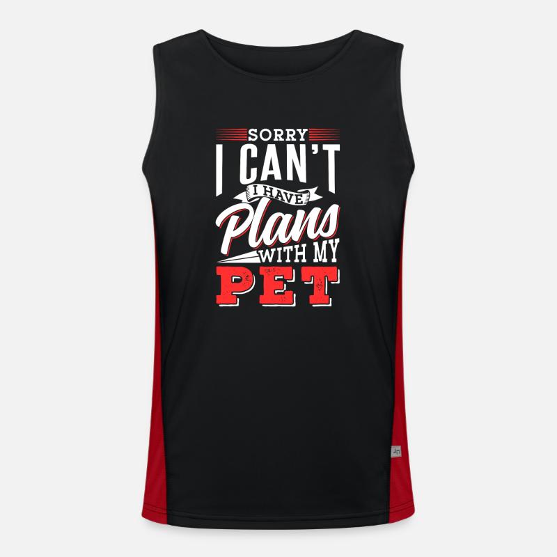 I Can't I Have Plans With My Pet Men's Functional Contrast Tank Top 