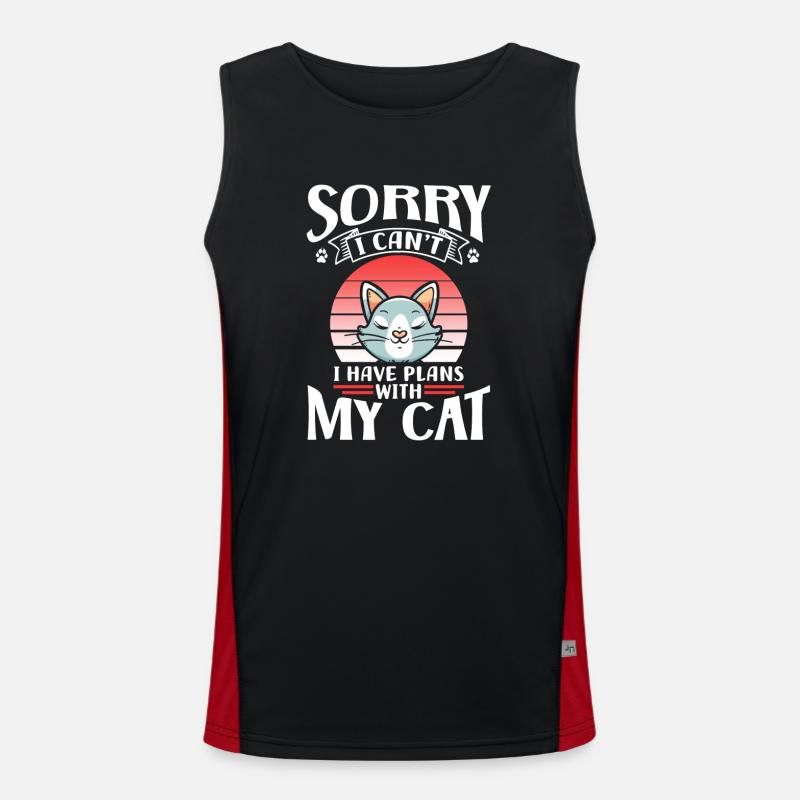 Malheureusement, je ne peux pas avoir de plans avec mon chat Débardeur respirant contrasté Homme 