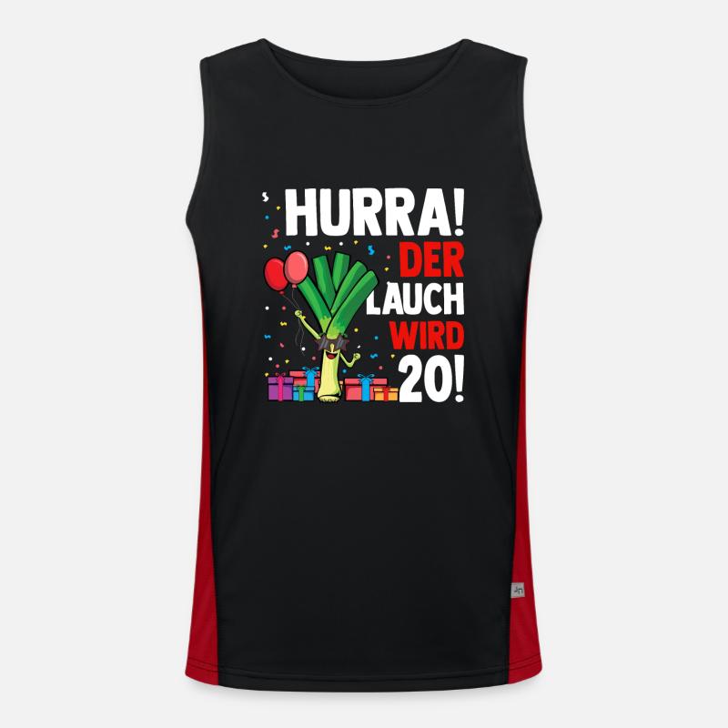 Hurra der Lauch wird 20 Funktionelles Kontrast-Tank Top für Männer 