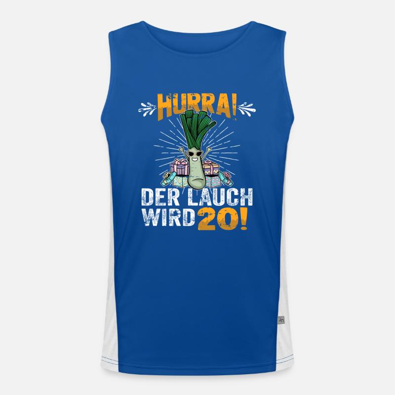 Hurra der Lauch wird 20 Funktionelles Kontrast-Tank Top für Männer 