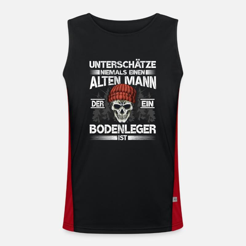 Bodenleger Alter mann Mosaikleger Funktionelles Kontrast-Tank Top für Männer 