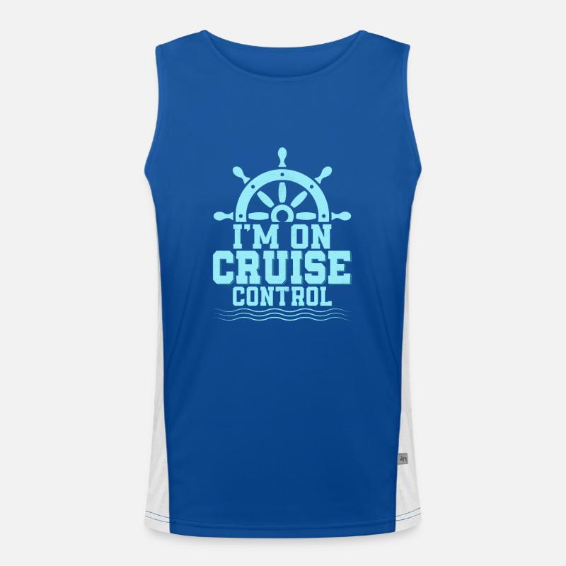I'm On Cruise Control Cruiser Vacation Crusing Funktionelles Kontrast-Tank Top für Männer 