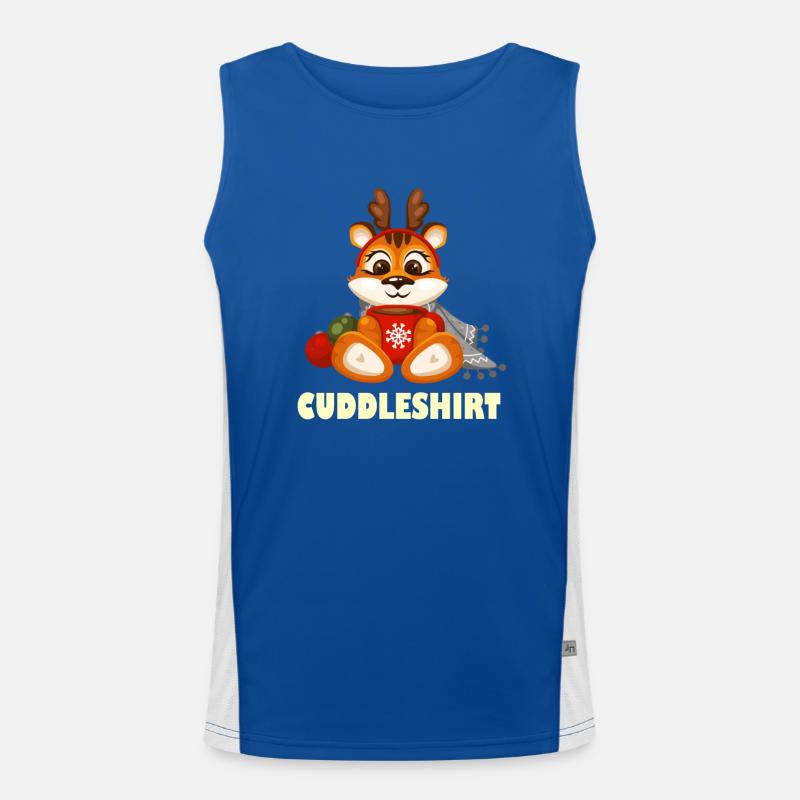 Cuddly Shirt Cuddle Cozy Winter Warm Snow Men's Functional Contrast Tank Top 