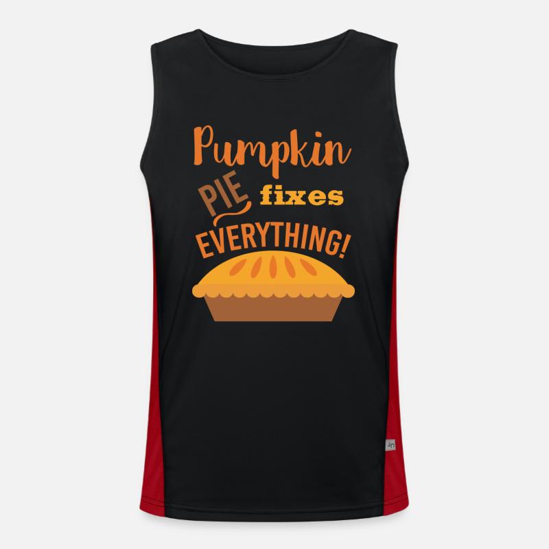 Pumpkin Pie fixes everything Funktionelles Kontrast-Tank Top für Männer 