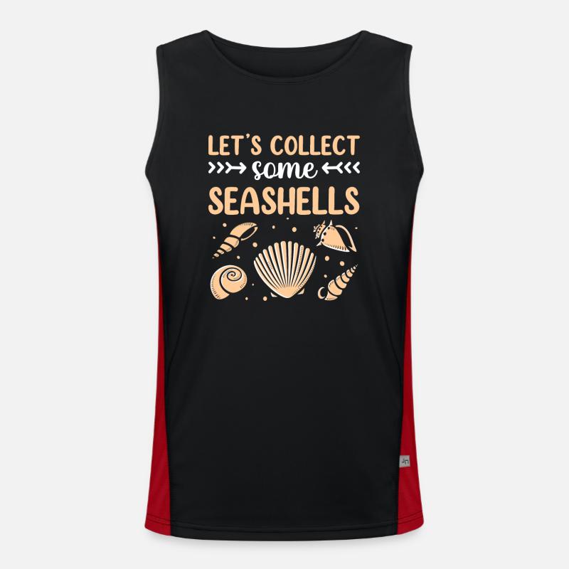 Let's Collect Shells Shell Collector Shell Men's Functional Contrast Tank Top 