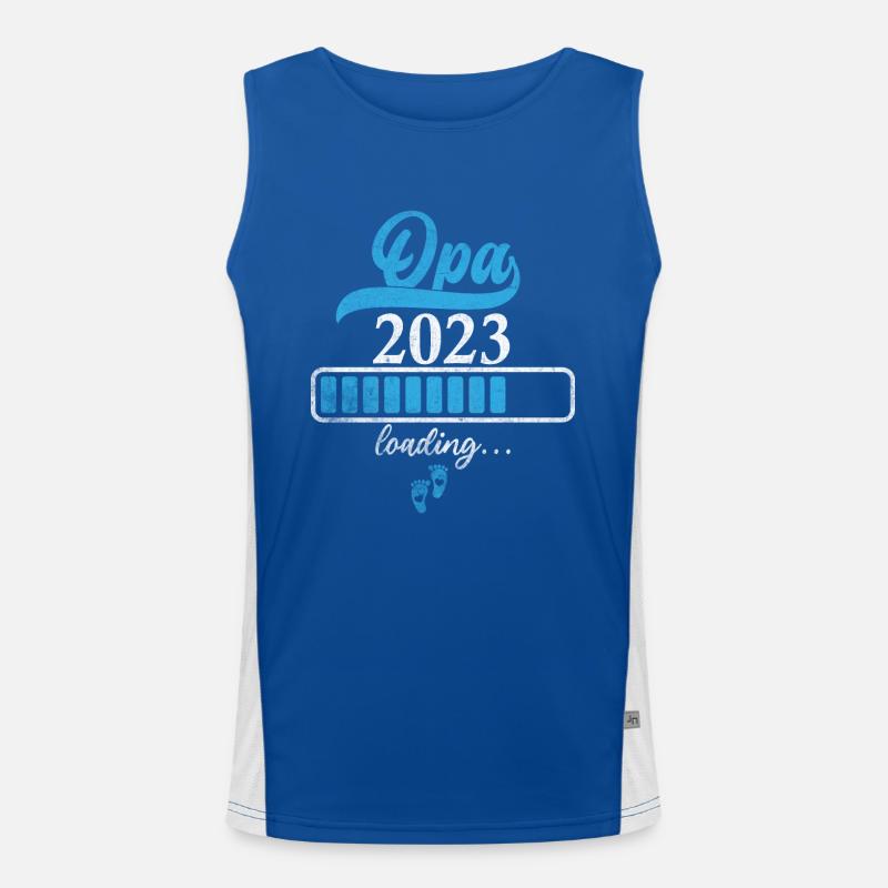 Ich werde Opa 2023 Loading Schwangerschaft Funktionelles Kontrast-Tank Top für Männer 