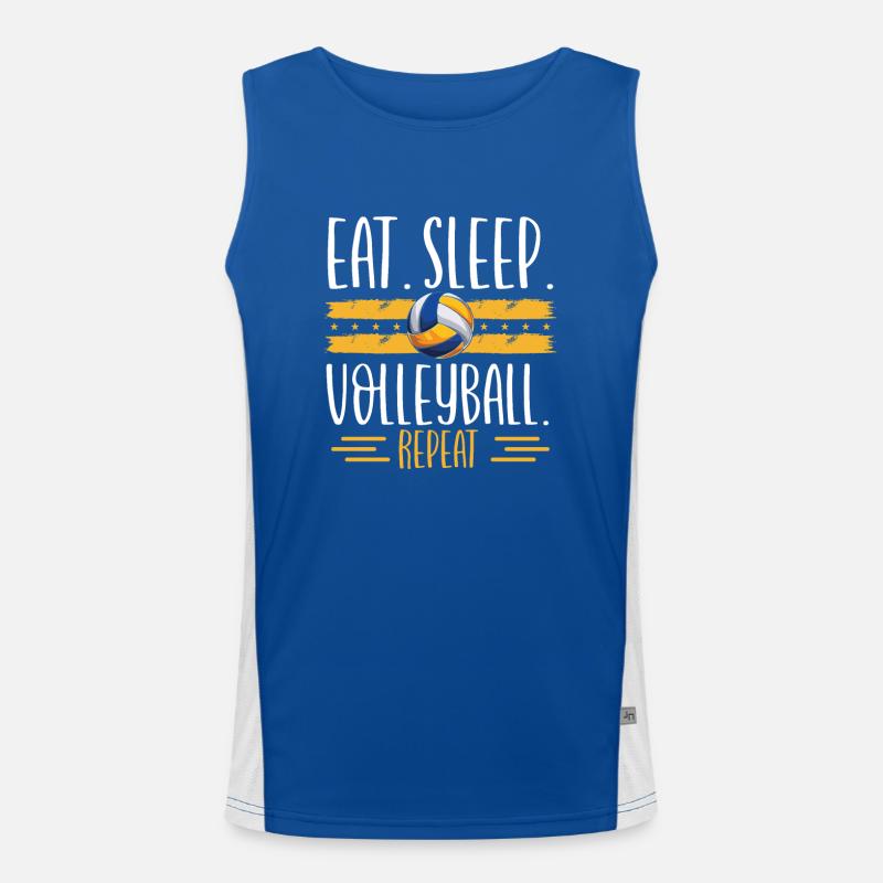 Manger du volleyball de sommeil répéter Débardeur respirant contrasté Homme 