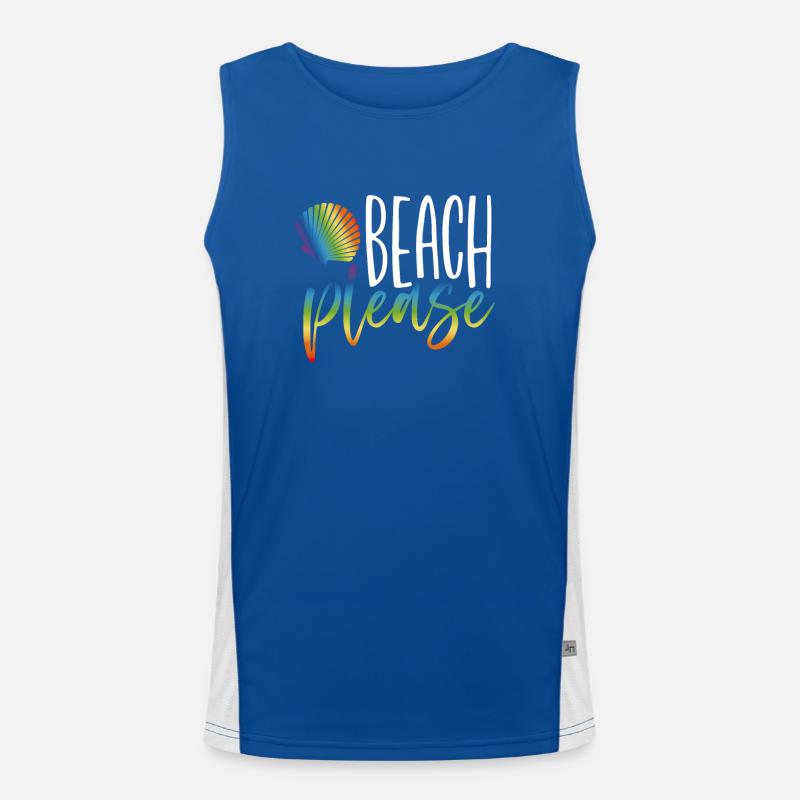 Beach Please Men's Functional Contrast Tank Top 