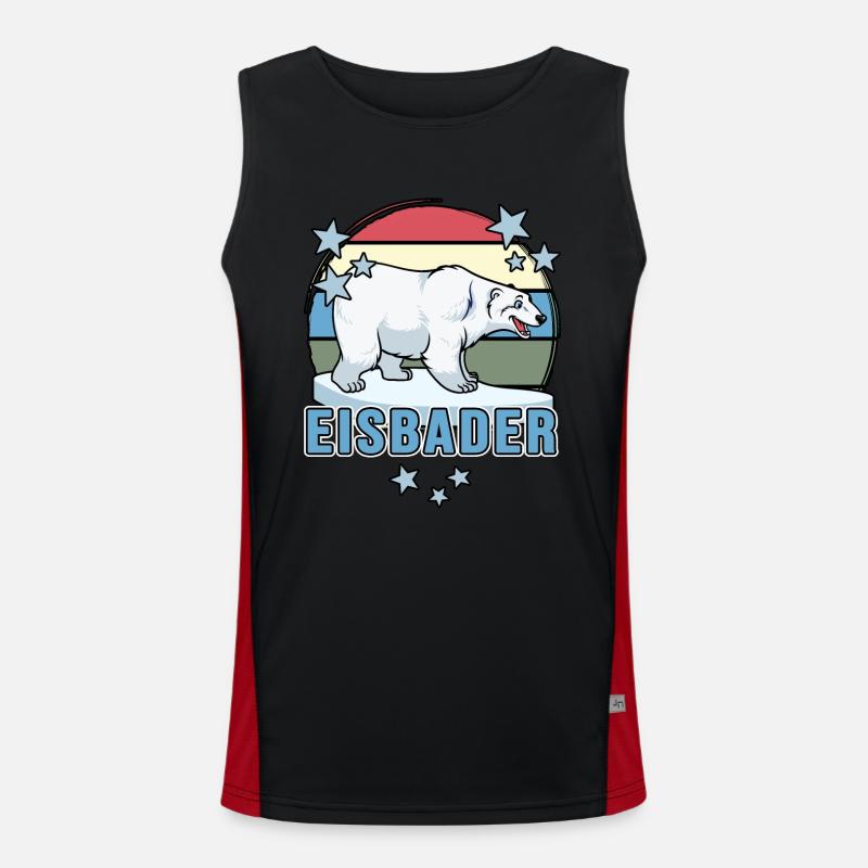 eisbader winterbad kälteresistent winterbader Funktionelles Kontrast-Tank Top für Männer 